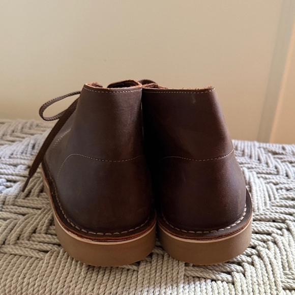 Clarks Bushacre Brown Leather Chukka Boots Men\'s 10